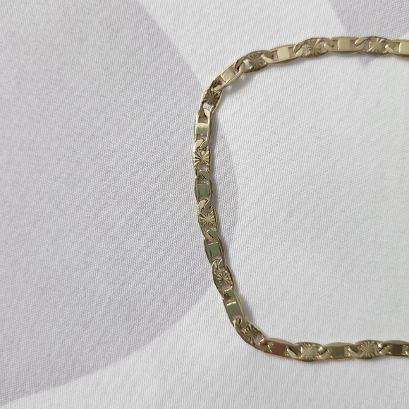 18K Gold Plated Star Link Chain Anklet - Picture 3 of 4